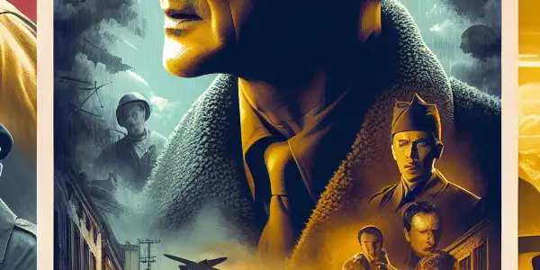 A dramatic movie poster featuring Zhang Hanyu in heroic roles across three iconic film scenes: wartime, espionage, and aviation.